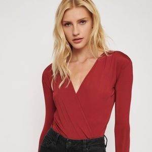 Red long sleeve bodysuit